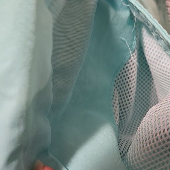 Boys solid swim trunks blue size 8 pockets drawstring waist upf 50+ bottom mint - Picture 6 of 11